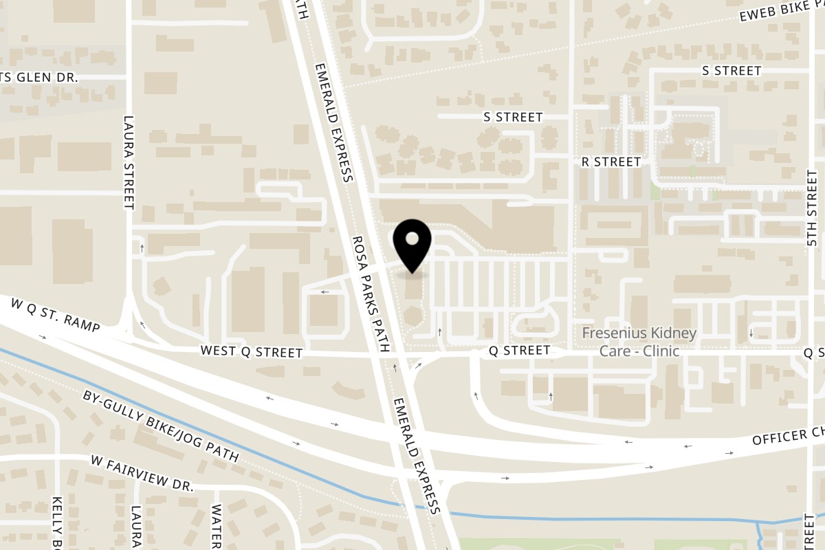 Map showing the location of Oishii Sushi on 1817 Pioneer Pkwy E in Springfield